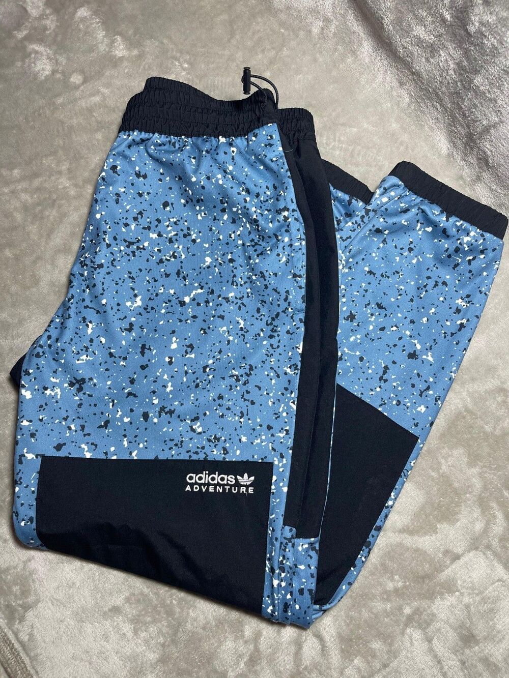Adidas Originals Adventure Jogger Pants Men's Large Blue Allover Print Sweatpant